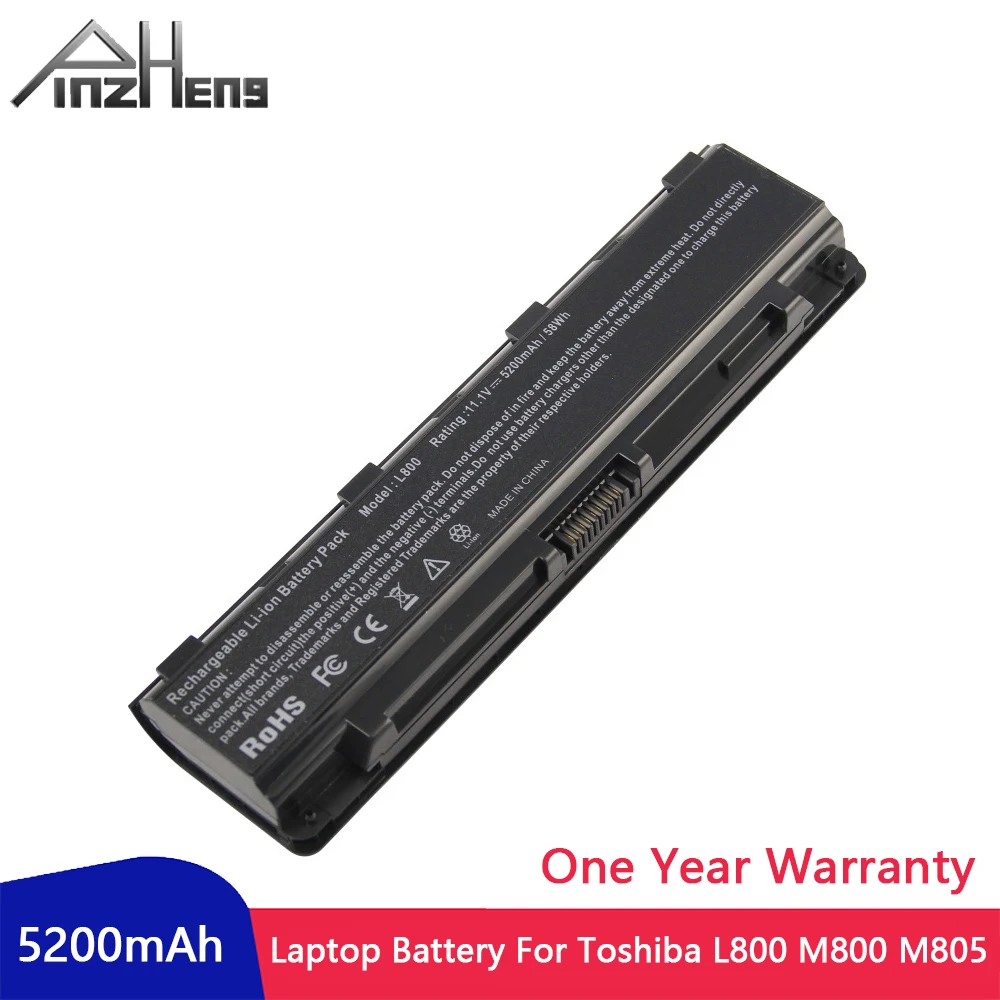 Аккумулятор PINZHENG для ноутбука Toshiba L800 M800 M805 C805 L830 L850 Satellite C850 Dynabook Qosmio T852 PA5024U 5023U-1BRS
