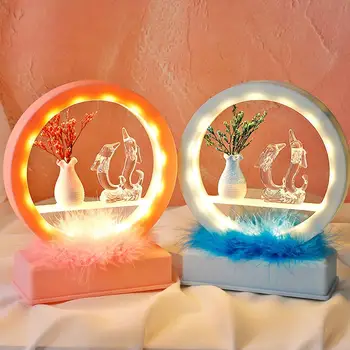 Creative Floweguage Dolphin Night Light Decoration Valentine's Day Gift Round Music Box Girl Heart Home Room Decoration Light
Creative Floweguage Dolphin Night Light Decoration Valentine's Day Gift Round Music Box Girl Heart Home Room Decoration Light