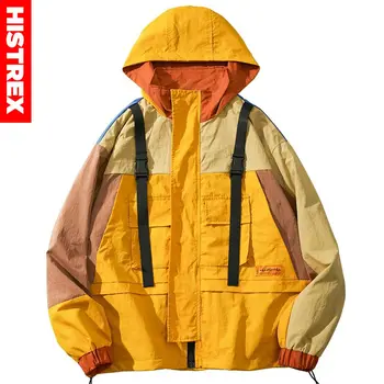 2020 Streetwear Hip Hop Hooded Windbreaker Jacket Men Vintage Color Block Jacket Coat Harajuku Pocket Track Jacket Fall Outwear
2020 Streetwear Hip Hop Hooded Windbreaker Jacket Men Vintage Color Block Jacket Coat Harajuku Pocket Track Jacket Fall Outwear