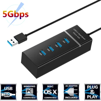 1PC 5 Gbps High Speed USB 2.0 3.0 Hub External Universal 4 Ports Professional Adapter Splitter USB Expander For Computer Laptop
1PC 5 Gbps High Speed USB 2.0 3.0 Hub External Universal 4 Ports Professional Adapter Splitter USB Expander For Computer Laptop
