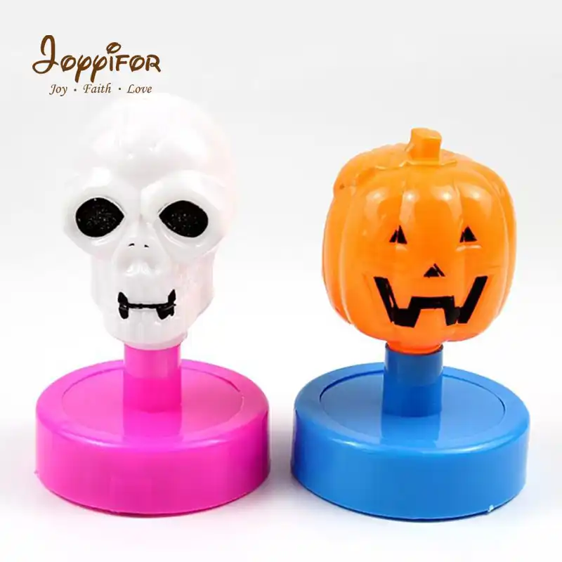 mini pumpkin night light skull bedside lamp horror halloween
