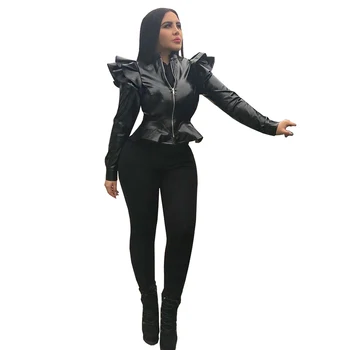 Women PU Jacket Leather Sexy Club Long Sleeve Fall Winter Clothing Cardigan Butterfly Long Sleeve Solid Color Zip Up Outerwear
Women PU Jacket Leather Sexy Club Long Sleeve Fall Winter Clothing Cardigan Butterfly Long Sleeve Solid Color Zip Up Outerwear