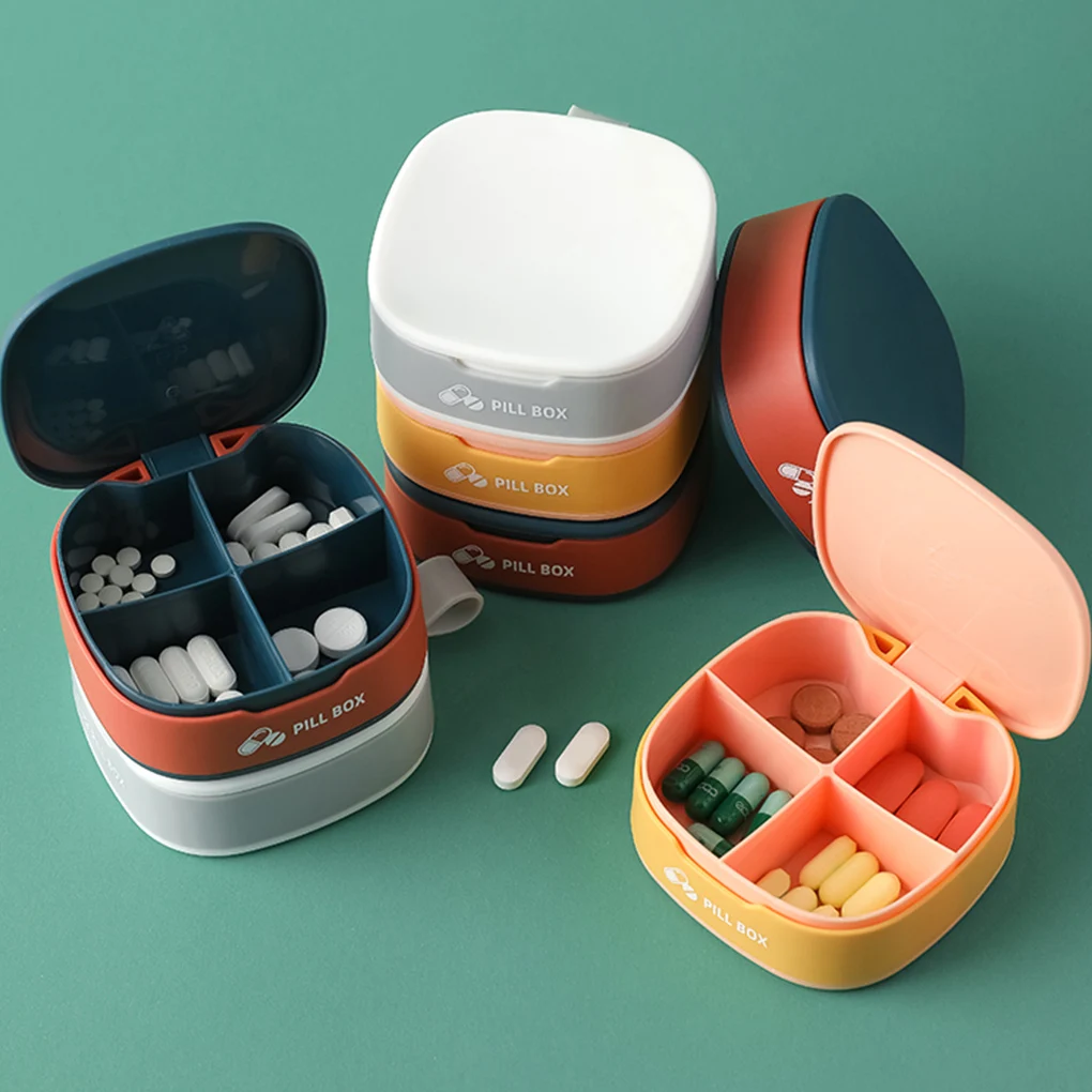 4 Cells Portable Pill Storage Box Plastic Pill Storage Container Grids Designed Travelling Sealed Mini Pill Box
4 Cells Portable Pill Storage Box Plastic Pill Storage Container Grids Designed Travelling Sealed Mini Pill Box