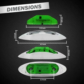 Truck Side Marker Light Side Marker Lamp 10V-30V DC 4 x 1.3 x 0.8 in 10pcs Light
Truck Side Marker Light Side Marker Lamp 10V-30V DC 4 x 1.3 x 0.8 in 10pcs Light