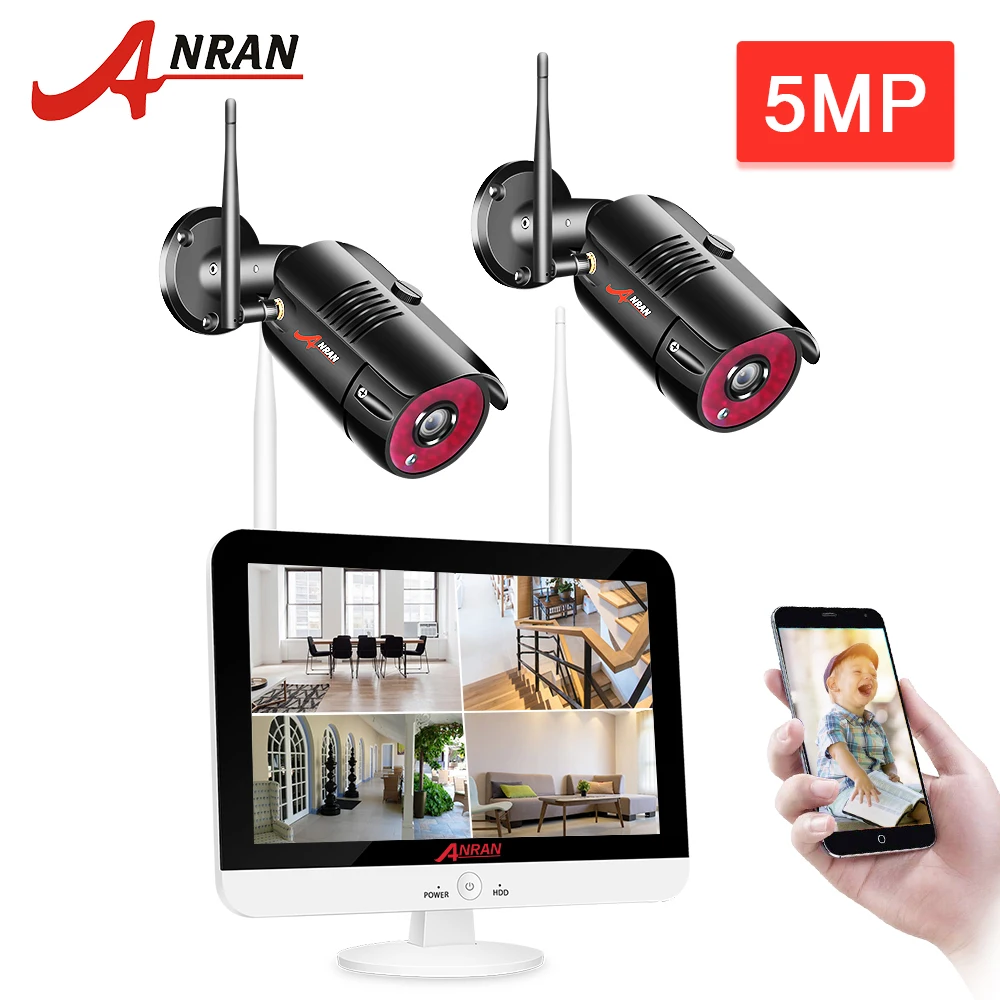 ANRAN 2CH 5MP Wireless NVR Security Camera System Outdoor IR-CUT CCTV Video Surveillance Video Recorder Kit Waterproof P2P APP
ANRAN 2CH 5MP Wireless NVR Security Camera System Outdoor IR-CUT CCTV Video Surveillance Video Recorder Kit Waterproof P2P APP