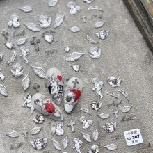 High Quality Ultra-Thin Adhesive 5D Embossed Nail Art Sticker Angel Angel Wings Cupid Cross Nail Stickers Decals Nail Decoration
High Quality Ultra-Thin Adhesive 5D Embossed Nail Art Sticker Angel Angel Wings Cupid Cross Nail Stickers Decals Nail Decoration