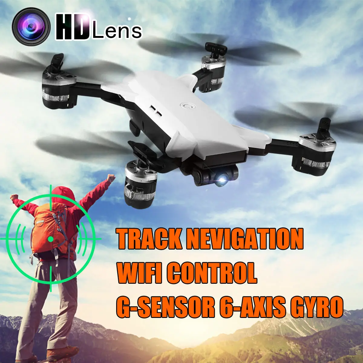 

Wide Angle Lens HD 2MP Camera Quadcopter RC Drone GPS 2.4GHz WiFi FPV 4CH 6 Axis Gyro Dron Drones Camera Drone Profissional