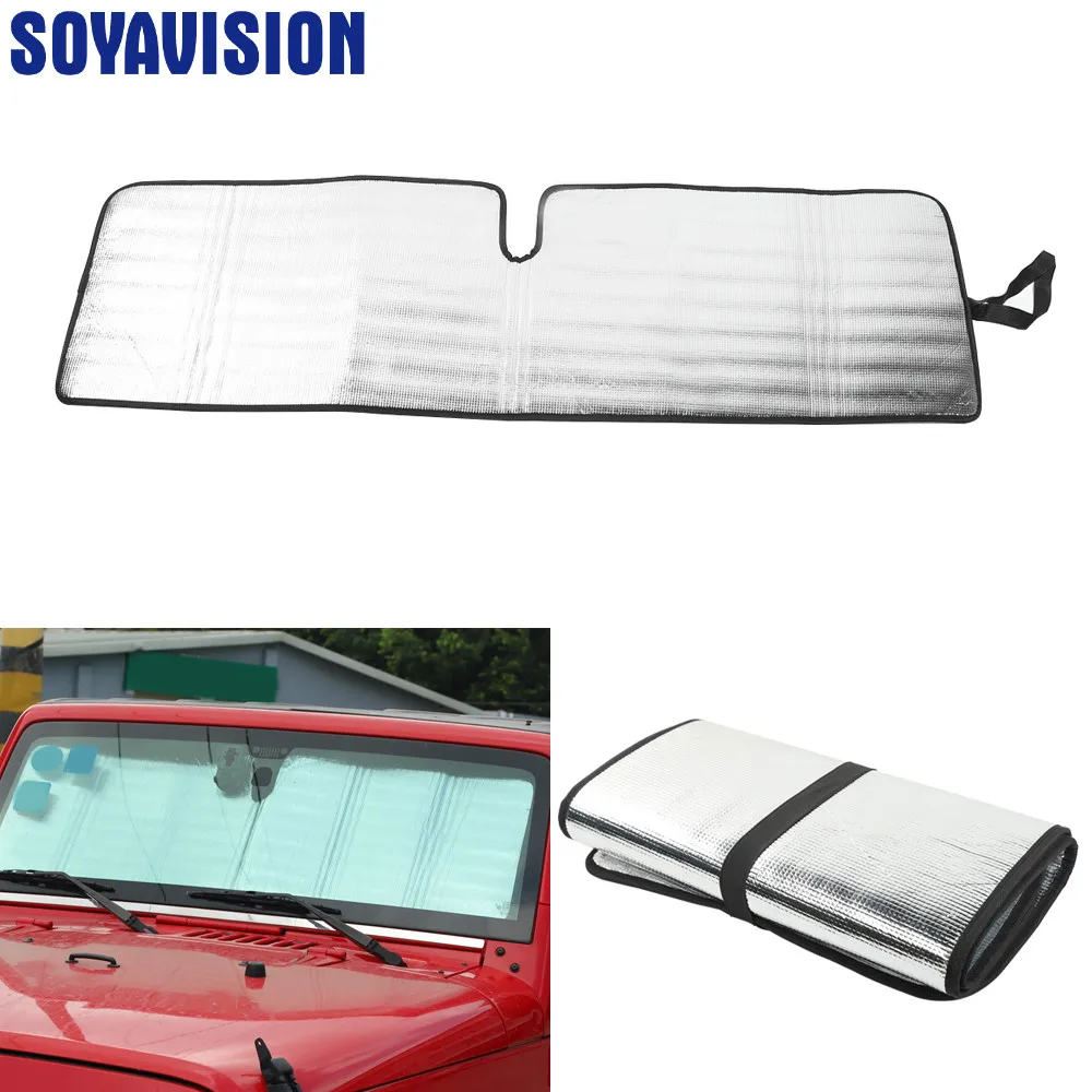 Silver Windshield Sunshade Car Front Window Anti UV Rays Protector Sun Shield Cover Accessories Fit For Jeep Wrangler JK TJ
Silver Windshield Sunshade Car Front Window Anti UV Rays Protector Sun Shield Cover Accessories Fit For Jeep Wrangler JK TJ