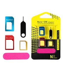 High Quality 5 in 1 Card Set Upgraded Version Aluminium Alloy Card Adapter for iPhone 4s 5 6 Micro Sim to Standard Sim Card
High Quality 5 in 1 Card Set Upgraded Version Aluminium Alloy Card Adapter for iPhone 4s 5 6 Micro Sim to Standard Sim Card