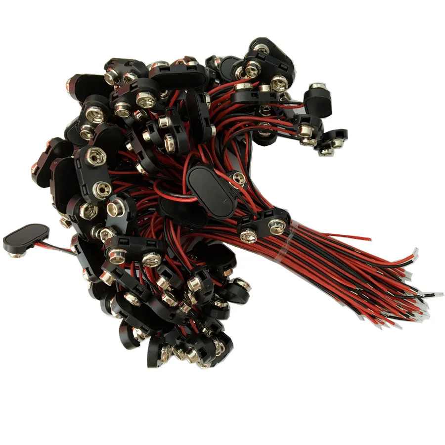 Wholesale T shape 9V battery button connector 9V battery snap connector plastic case copper button with 6'' wires,2000pcs/lot
Wholesale T shape 9V battery button connector 9V battery snap connector plastic case copper button with 6'' wires,2000pcs/lot