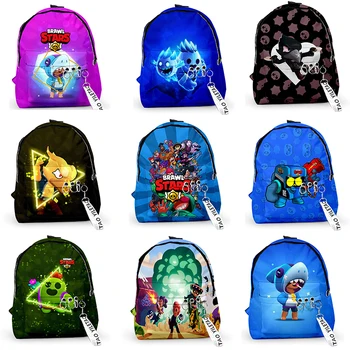 Brawl Game Cartoon Animals Backpacks Star Heroes Children School Bag Spike Shelly Leon PRIMO MORTIS Birthday Kids Backpack
Brawl Game Cartoon Animals Backpacks Star Heroes Children School Bag Spike Shelly Leon PRIMO MORTIS Birthday Kids Backpack