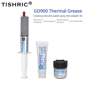 TISHRIC 30 g GD900 Thermal Grease Conductive Grease Paste Heatsink For Processors CPU Water Cooler Fan backplate 
TISHRIC 30 g GD900 Thermal Grease Conductive Grease Paste Heatsink For Processors CPU Water Cooler Fan backplate