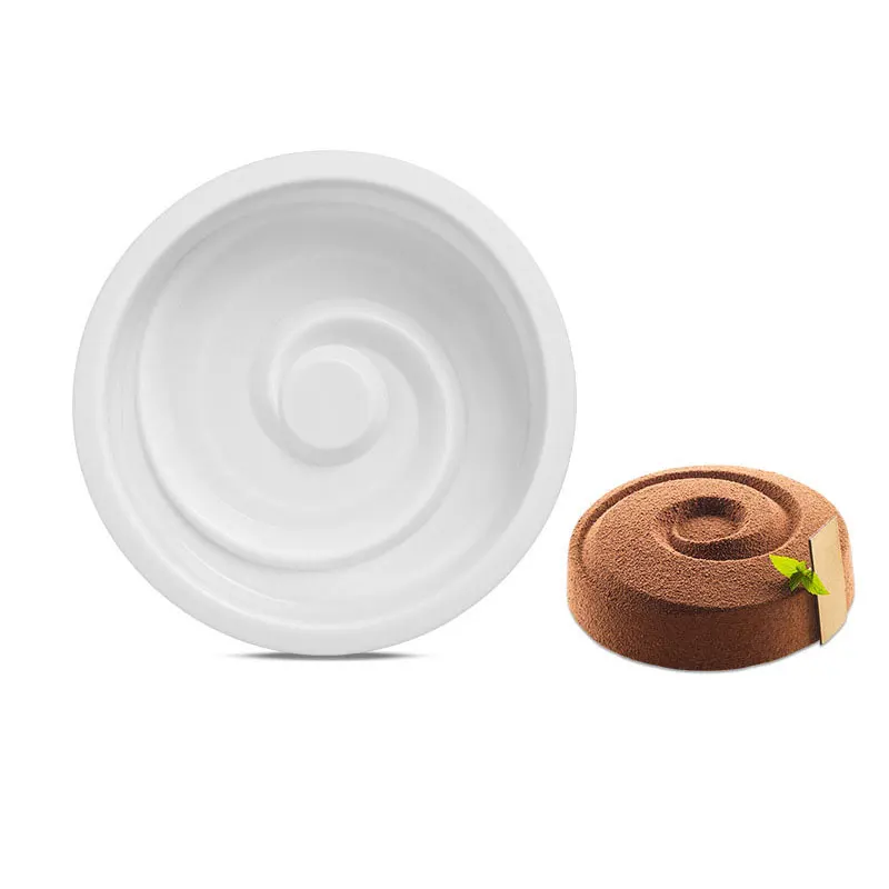 1 Pc Round Spiral Shaped Silicone Cake Mold For Mousse Brownie Chiffon Sponge Dessert Bakeware Mould Baking Pan Decorating Tools
1 Pc Round Spiral Shaped Silicone Cake Mold For Mousse Brownie Chiffon Sponge Dessert Bakeware Mould Baking Pan Decorating Tools