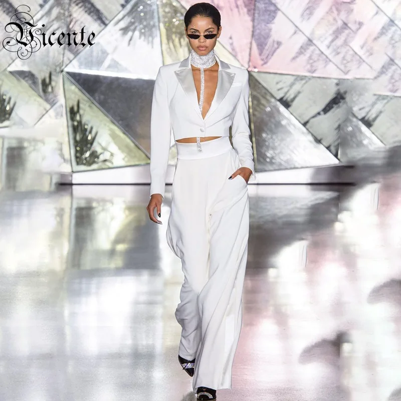 Vicente All Free Shipping 2019 New Chic Two Pieces Set Long Sleeves Turn-down Collar Button Design Celebrity Party Pants Suit
Vicente All Free Shipping 2019 New Chic Two Pieces Set Long Sleeves Turn-down Collar Button Design Celebrity Party Pants Suit