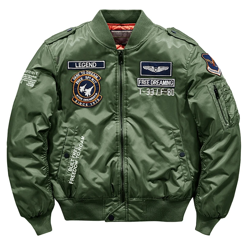 Parkas Male Casual Baseball Jackets Varsity Jackets Winter Military Coats Outwear Men Embroidered Thick Pilot Army Bomber Jacket
Parkas Male Casual Baseball Jackets Varsity Jackets Winter Military Coats Outwear Men Embroidered Thick Pilot Army Bomber Jacket