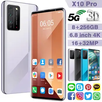 2020 New X10Pro 6.8 Inches Android 10 System Full Screen Ultrabook 8 + 256G Fingerprint Unlocking Facial Recognition 4G Network
2020 New X10Pro 6.8 Inches Android 10 System Full Screen Ultrabook 8 + 256G Fingerprint Unlocking Facial Recognition 4G Network