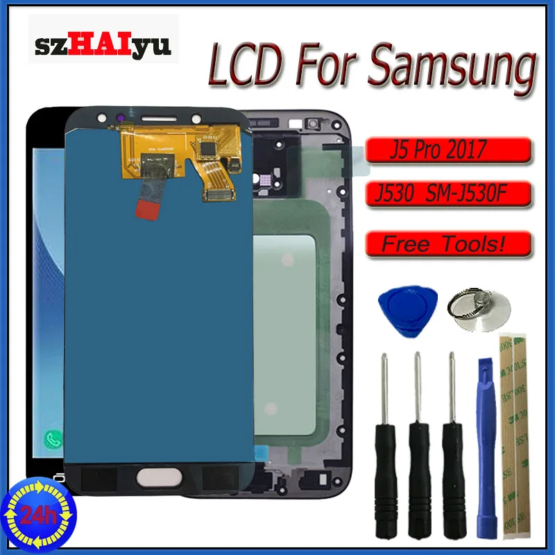 SZHAIYU J530 LCD Display Screen For SAMSUNG J5 Pro 2017 J530F SM-J530F Touch Screen Digitizer LCD Display With frame
SZHAIYU J530 LCD Display Screen For SAMSUNG J5 Pro 2017 J530F SM-J530F Touch Screen Digitizer LCD Display With frame