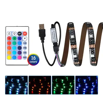 USB Powered RGB Strip Light Flexible Light Kit with Remote Controller for TV Bedroom Kitchen Lighting DC 5V SMD5050 Lights 3m Le
USB Powered RGB Strip Light Flexible Light Kit with Remote Controller for TV Bedroom Kitchen Lighting DC 5V SMD5050 Lights 3m Le