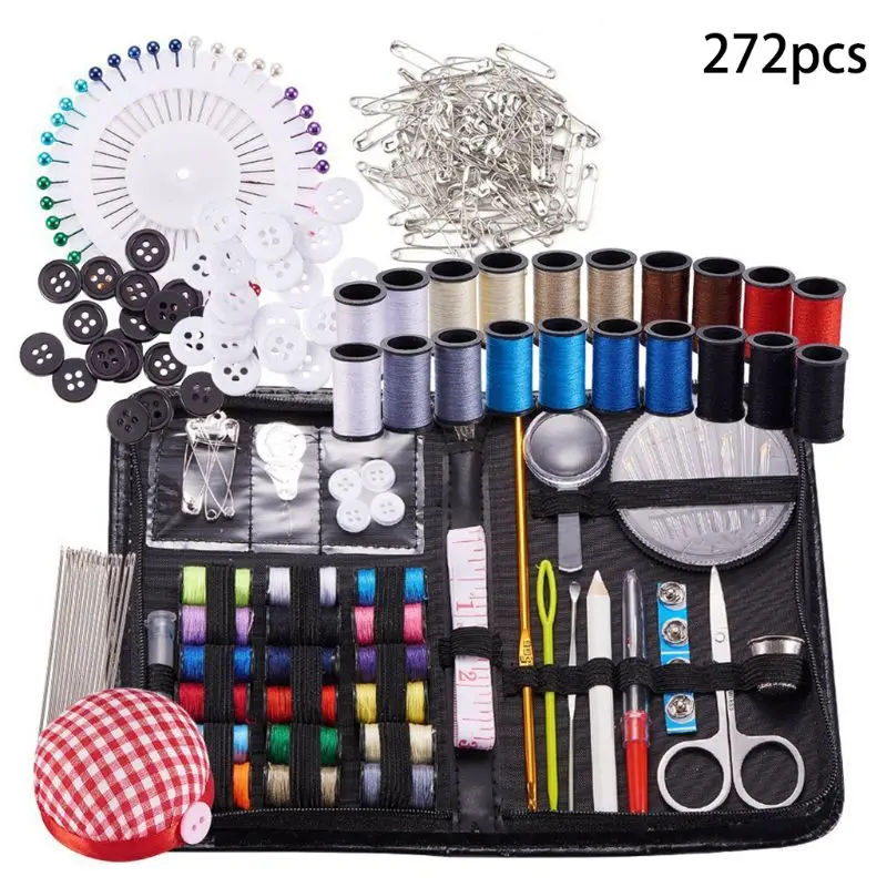 272Pcs/Set Sewing Box Kit Travelling Embroidery Sewing Needles Craft Quilting Stitching DIY Sewing Kits
272Pcs/Set Sewing Box Kit Travelling Embroidery Sewing Needles Craft Quilting Stitching DIY Sewing Kits
