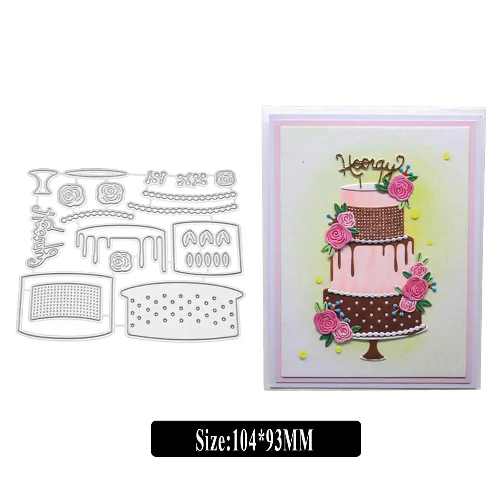 Birthday Cake Cutting Dies for Card Making, URYKE Die Cuts Stencil Metal Pattern Template for DIY Embossing Scrapbooking New
Birthday Cake Cutting Dies for Card Making, URYKE Die Cuts Stencil Metal Pattern Template for DIY Embossing Scrapbooking New