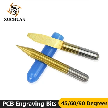 V Shape Router Bit TiN Coating PCB Engraving Bit 10pcs 45/60/90 Degrees Tungsten Carbide Milling Cutter 3D Drill Flat End Mill
V Shape Router Bit TiN Coating PCB Engraving Bit 10pcs 45/60/90 Degrees Tungsten Carbide Milling Cutter 3D Drill Flat End Mill