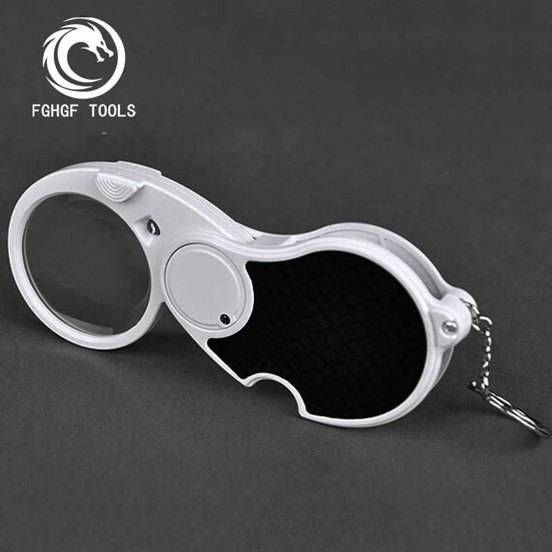FGHGF 40mm 5X Mini Jewelry Diamond Triplet Loupe Eye Measure Scale Folding Pocket Magnifier LED Light
FGHGF 40mm 5X Mini Jewelry Diamond Triplet Loupe Eye Measure Scale Folding Pocket Magnifier LED Light