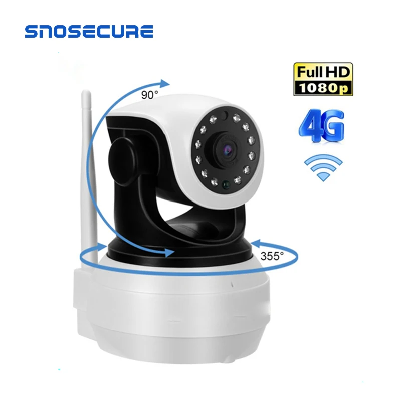 Фото SNOSECURE 1080P Full HD PT IP-камера Wifi Беспроводная 3G 4G 2-полосная аудиосвязь Домашняя