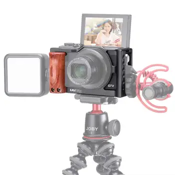 C-G7X Mark III Metal Cage for Canon G7X Mark III VLog Camera, Flash/Microphone Mount Bracket with Wood Handgrip, Vlog Video Rig
C-G7X Mark III Metal Cage for Canon G7X Mark III VLog Camera, Flash/Microphone Mount Bracket with Wood Handgrip, Vlog Video Rig