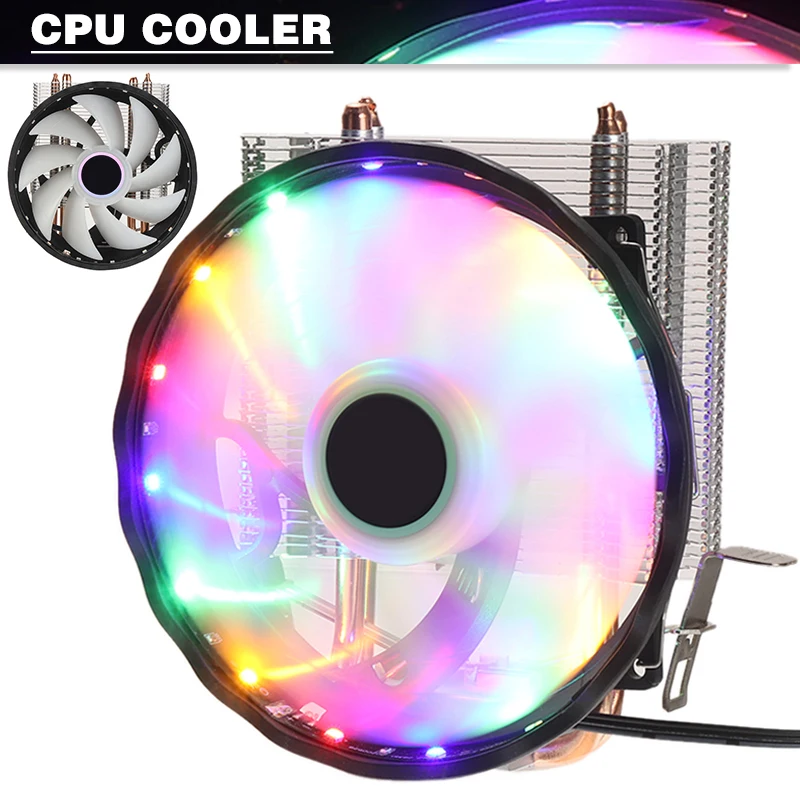 For Intel Socket LGA 1156/1155/775 AMD 1pc High Quality PC Computer Case LED Cooling Fan CPU Cooler Heatsink Core Pohiks | Компьютеры и