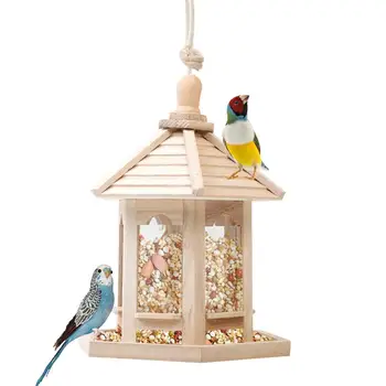 Bird Feeder Wooden Hanging Bird Food Container Rainproof Balcony Villa Bird Food Box House Type Bird Feeder Garden Decor
Bird Feeder Wooden Hanging Bird Food Container Rainproof Balcony Villa Bird Food Box House Type Bird Feeder Garden Decor
