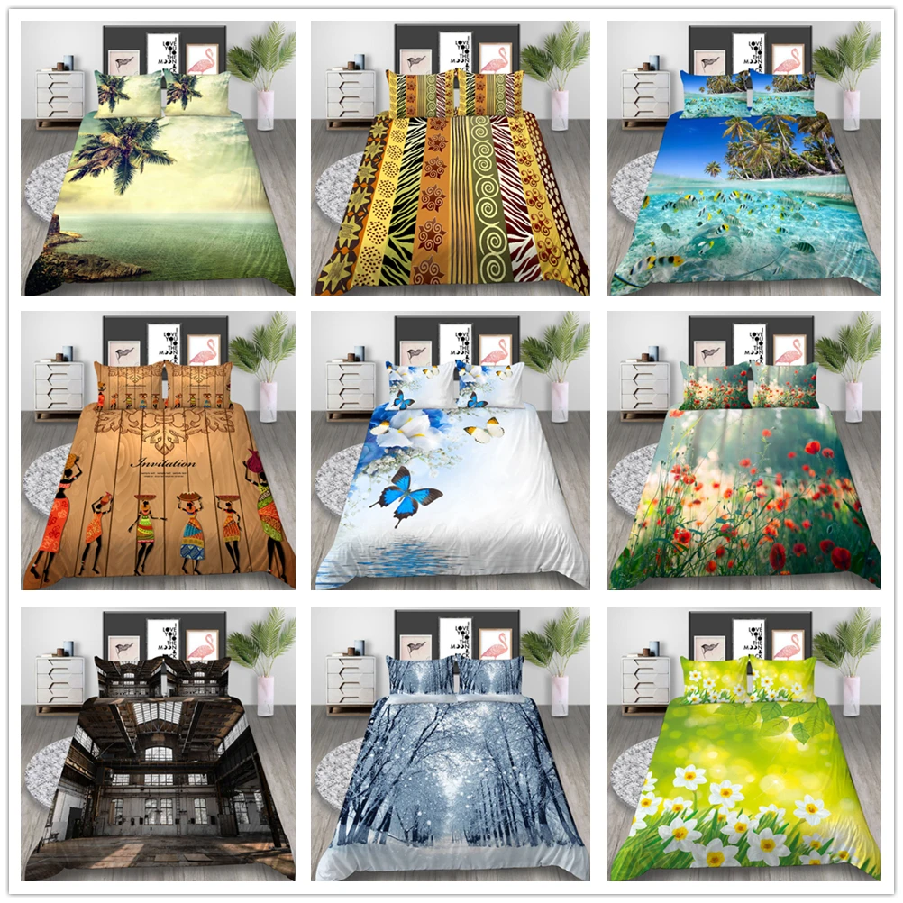 Luxury 3D Print Bedding Set Twin Full Queen Size with Pillowcase Comforter Cover Set with Scenery for Home Textile Bedclothes
Luxury 3D Print Bedding Set Twin Full Queen Size with Pillowcase Comforter Cover Set with Scenery for Home Textile Bedclothes