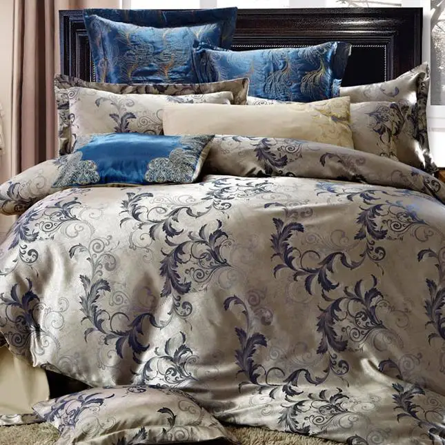 European Style Satin Jacquard Four-piece Bedding Set Cotton Quilt Reactive Printing Quilt Cover Four-piece Suite Bed Single Bed
European Style Satin Jacquard Four-piece Bedding Set Cotton Quilt Reactive Printing Quilt Cover Four-piece Suite Bed Single Bed