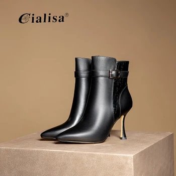 CIALISA Chelsea Boots Ladies New Design White Boot High-heeled Thick Pointed Toe Women Ankle Boot Women
CIALISA Chelsea Boots Ladies New Design White Boot High-heeled Thick Pointed Toe Women Ankle Boot Women