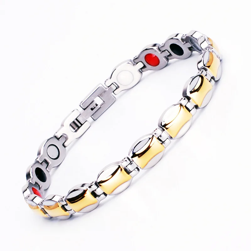 Gold Silver Men's Health Bracelets & Bangles Magnetic Power Titanium Steel Charm Bracelet Germanium Jewelry for Man
Gold Silver Men's Health Bracelets & Bangles Magnetic Power Titanium Steel Charm Bracelet Germanium Jewelry for Man