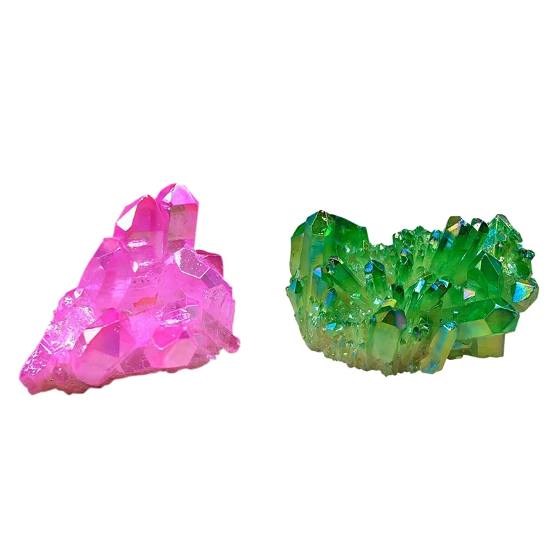 2Pcs Green/Pink White Crystal Electroplated Natural Crystal Clusters Plated Single Point Crystal Column Decoration Energy Column
2Pcs Green/Pink White Crystal Electroplated Natural Crystal Clusters Plated Single Point Crystal Column Decoration Energy Column