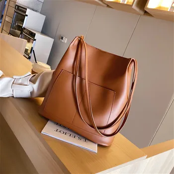 Women Double Strap Leather Shoulder Bag Black Luxary Handbags for Ladies 2020 Blue Large Soft Skin Shopping Tote High Capacity 
Women Double Strap Leather Shoulder Bag Black Luxary Handbags for Ladies 2020 Blue Large Soft Skin Shopping Tote High Capacity