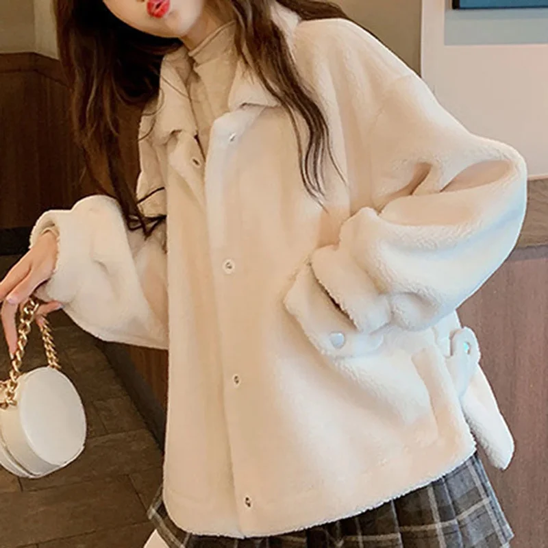 Anbenser Winter Thick Warm Teddy Fur Jacket Coat Women Casual Fashion Lamb Faux Fur Overcoat Fluffy Cozy Loose Outerwear Female
Anbenser Winter Thick Warm Teddy Fur Jacket Coat Women Casual Fashion Lamb Faux Fur Overcoat Fluffy Cozy Loose Outerwear Female