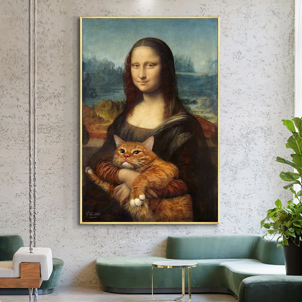 Minimalism Mona Lisa Poster Print on Canvas Art and Cat Animal Wall Art for Scandinavian Room Home One Piece Decoration No Frame
Minimalism Mona Lisa Poster Print on Canvas Art and Cat Animal Wall Art for Scandinavian Room Home One Piece Decoration No Frame