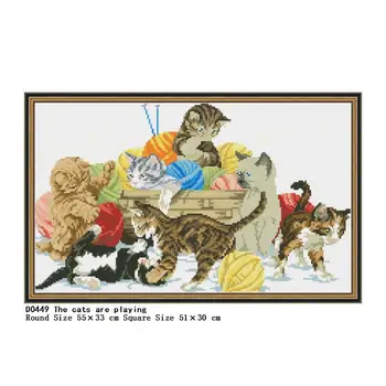Diamond Handmade Diamond Painting The cats are playing Cross Stitch Full Round Drill Square 5D Arts Diamond Embroidery Patterns
Diamond Handmade Diamond Painting The cats are playing Cross Stitch Full Round Drill Square 5D Arts Diamond Embroidery Patterns