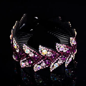 Women Twist Fashion Decoration Leaf Rhinestone Hair Clip Net Bun Maker Elegant Round Portable Accessories Openwork
Women Twist Fashion Decoration Leaf Rhinestone Hair Clip Net Bun Maker Elegant Round Portable Accessories Openwork