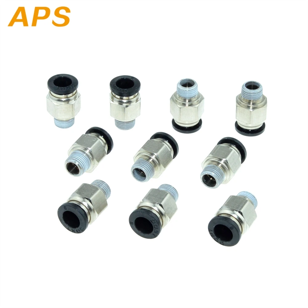 10Pcs Pneumatic Connector 1/8" BSPT Male Thread To 8mm OD Tube Push In Joint Quick Fittings 
10Pcs Pneumatic Connector 1/8" BSPT Male Thread To 8mm OD Tube Push In Joint Quick Fittings