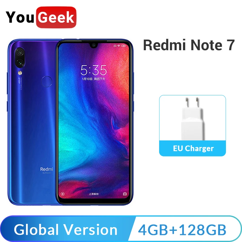 Global Version Xiaomi Redmi Note 7 Note7 4GB 128GB Snapdragon 660 4000mAh 48MP Dual Cameras 6.3" Full Screen USB C Smartphone
Global Version Xiaomi Redmi Note 7 Note7 4GB 128GB Snapdragon 660 4000mAh 48MP Dual Cameras 6.3" Full Screen USB C Smartphone