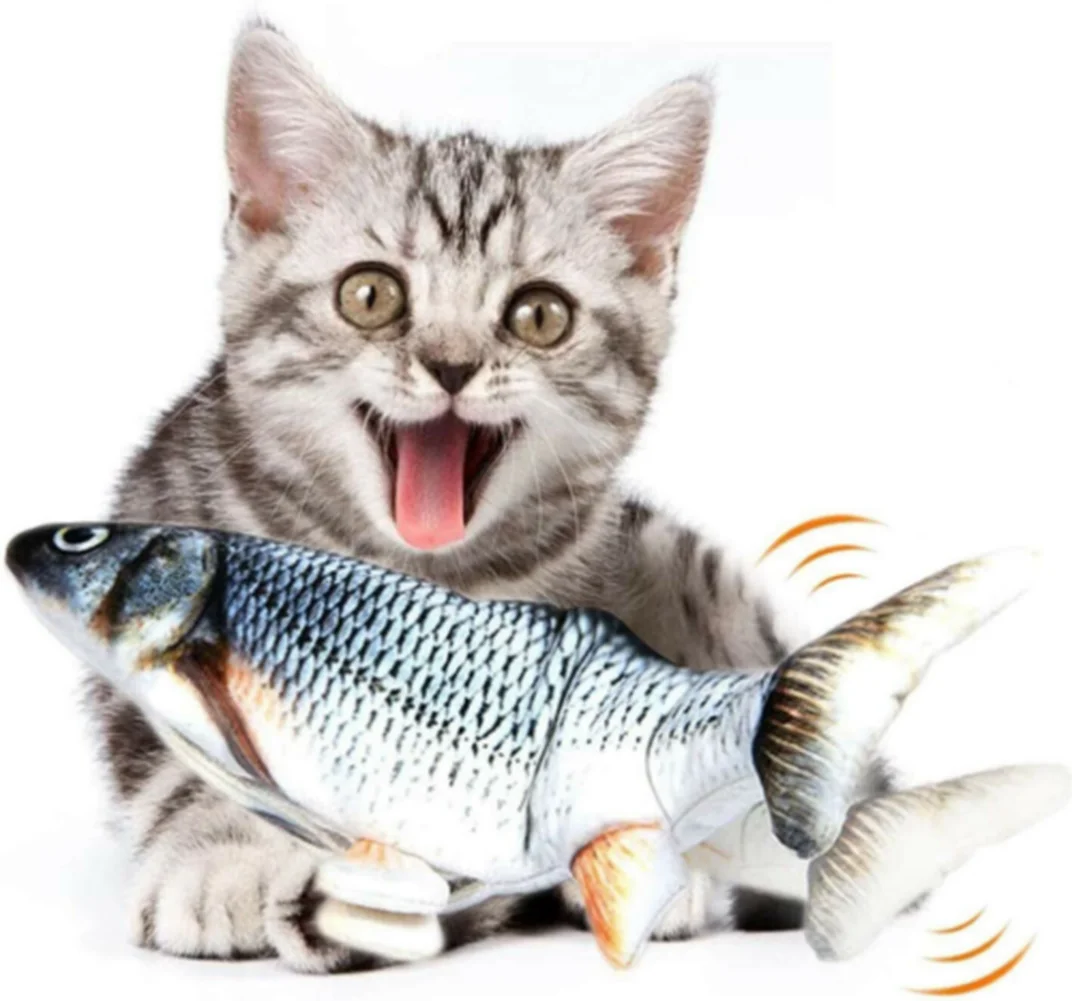 Electronic Cat Toy 3D Fish Electric USB Charging Simulation Fish Toys for Cats Interactive Toy Pet Playing Toy Cat Supplies
Electronic Cat Toy 3D Fish Electric USB Charging Simulation Fish Toys for Cats Interactive Toy Pet Playing Toy Cat Supplies
