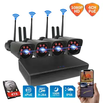 GUUDGO 4CH 2.0MP 1080P Wireless CCTV Surveillance System Outdoor/Indoor Security Camera System P2P CCTV Surveillance Cameras Kit
GUUDGO 4CH 2.0MP 1080P Wireless CCTV Surveillance System Outdoor/Indoor Security Camera System P2P CCTV Surveillance Cameras Kit