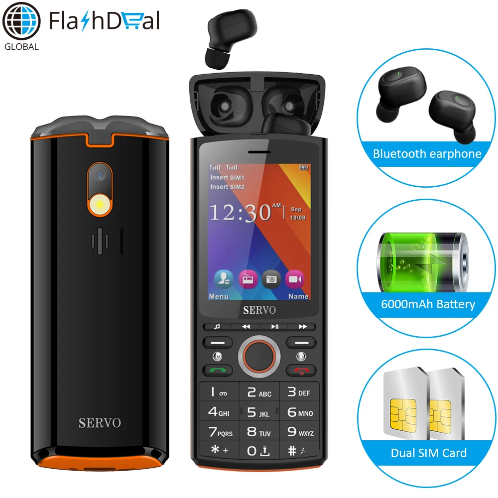 SERVO R25 Bluetooth Music Speaker Mobile Phone 6000mAh Power Bank With Russian Keyboard 2.8INCH SC6531CA Multifunction Phone
SERVO R25 Bluetooth Music Speaker Mobile Phone 6000mAh Power Bank With Russian Keyboard 2.8INCH SC6531CA Multifunction Phone