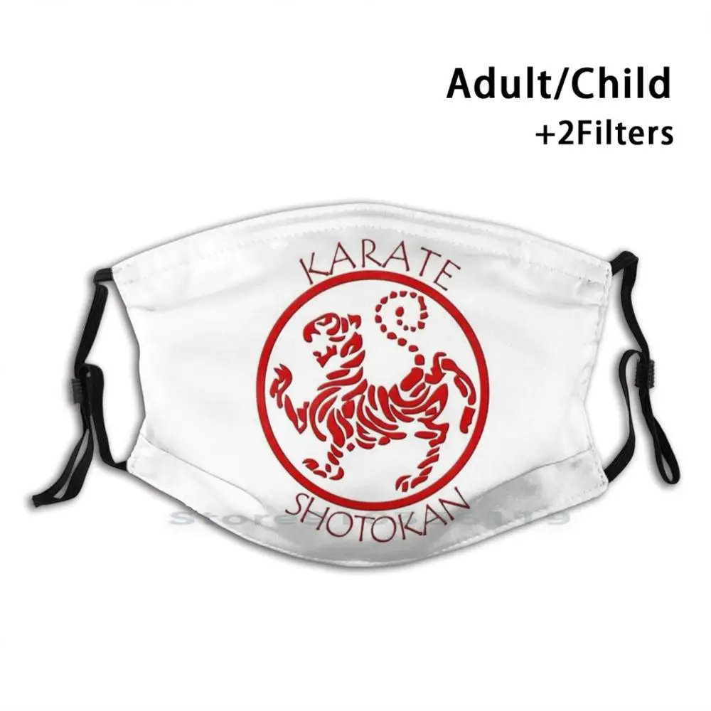 Shotokan Karate Reusable Mouth Face Mask With Filters Kids Karateka Do Kumite Kata Bunkai Black Belt Ki | Аксессуары для одежды