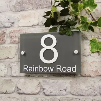 Customize MODERN HOUSE ADDRESS DOOR NUMBER SIGN NAME PLAQUE 'GLASS EFFECT' RECTANGLE
Customize MODERN HOUSE ADDRESS DOOR NUMBER SIGN NAME PLAQUE 'GLASS EFFECT' RECTANGLE