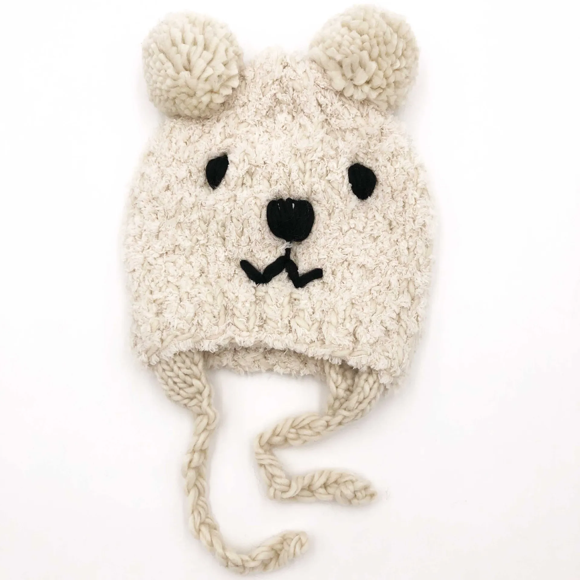 new cute bear baby earmuffs hats winter velvet warm infant caps