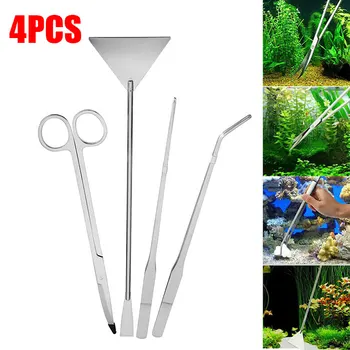4pcs/set Stainless Steel Aquarium Tweezers Container Water Tank Plant Scissors Tweezers for Aquarium Aquatic Plants Cleaning 
4pcs/set Stainless Steel Aquarium Tweezers Container Water Tank Plant Scissors Tweezers for Aquarium Aquatic Plants Cleaning