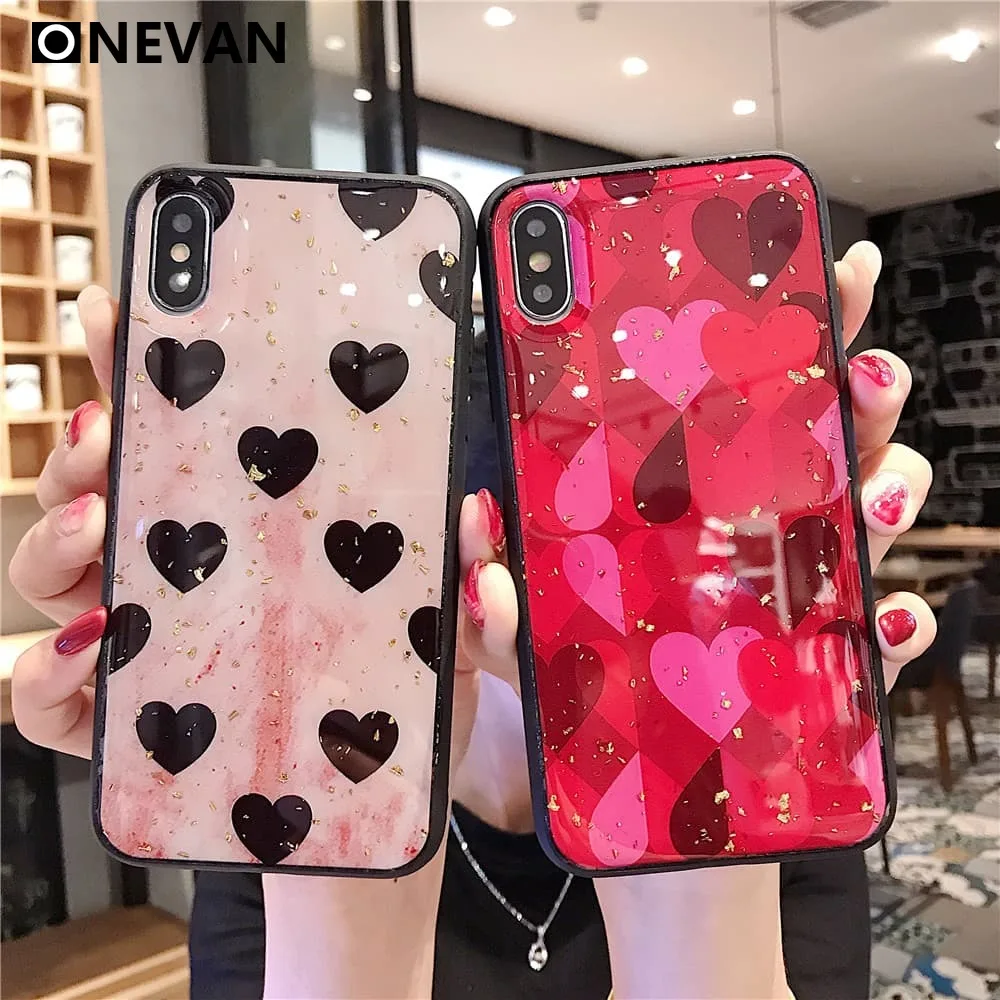 Fashion Love Heart gold foil Case for iPhone 11 X XS Max XR X XS 6 7 8 6s Plus Luxury Hard Protective Red Pink Back Slim Cover
Fashion Love Heart gold foil Case for iPhone 11 X XS Max XR X XS 6 7 8 6s Plus Luxury Hard Protective Red Pink Back Slim Cover
